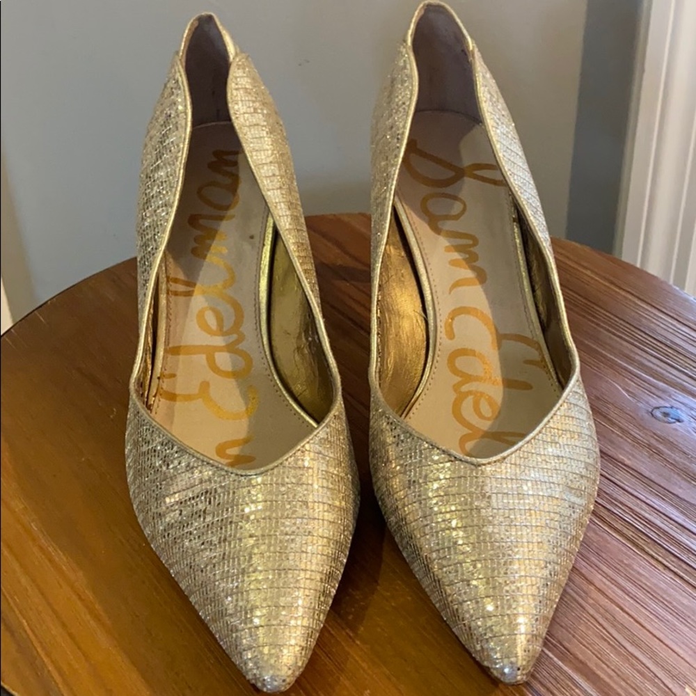 Sam Edelman “Orella” Gold Heels